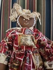 Vtg Handmade Cloth Rag Doll Primitive Folk Art 29  Gingerbread Grandma Doll