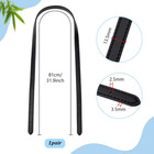 2pcs Cowhide Leather Tote Bag Straps Replacement 32 Inch Black For Diy Bag