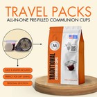 Traditional Communion Travel Bag Set     50 Cup With Concord Grape Juice And Wafer