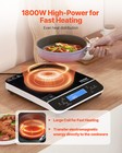Portable Induction Cooktop 1800w Countertop Burner 9 Temp Levels Hot Plate