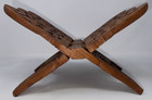 Vintage Wood Leaf Book Holder Cookbook Bible Hand Carved