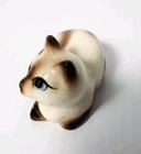 Vintage Siamese Cat Figurine Blue Eyes Kitty Cat Mid Century Small 2 75   