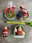 Coca Cola Christmas Ornaments Santa Lot Of 4