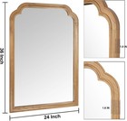 Wood Bathroom Mirror Wall 36 X 24 Inch Large Decorative Wall Mirror W  Rustic