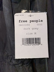 New  Free People Womens Textured Military Jacket In Dark Gray Sz M  sj1048