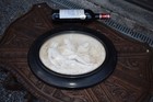 Antique Large  19thc Meerschaum Christ Cared For Before Burried Plaque Rare