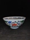 3 9   Yongzheng Dynasty Doucai Porcelain Lotus Flower Tea Cup Bowl Pair