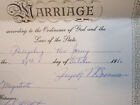 Vintage 1960 J  Sabaca - Ressler Allentown  Pa Certificate Of Marriage Ephemera