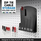 Rust Resistant Cable Tie Holder Zip Tie Storage Rack Wall Mount Organizer