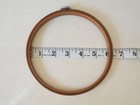 Vintage Queen Embroidery Hoop 6  Round Wood Felt-lined Tension Wheel Antique