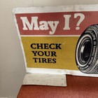 Phillips 66 Oil And Tire Advertising Sign    may I Check Your     Double Sided Metal