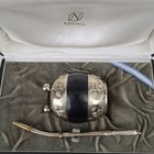 Vtg Industria Argentina Alpaca Yerba Mate Gourd  Bombilla Straw Silver 18k Gold