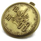 Vfw 10 In 68 Stop Watch Pin Vintage Gold Tone