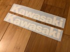 Kawasaki 9    Logo  set 2x  White Decal Sticker Vinyl Dirtbike Motorcycle Bike Atv