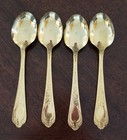 Lot Of 4 - 23 24k Gold Plated Hartvergoldet Germany 18 10 Small Spoons 5 1 2   