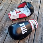 Title Boxing Pro Style Hit It Hard Leather Training Gloves Red Black   White Xl