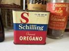 Vintage Lot Of 10 Spice Tins Jars Assorted Schilling Leslie Adolph   s Grandmas