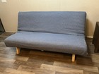 Modern Blue Futon Convertible Sofa Bed For Home Or Office