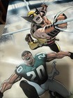 2022 Marvel Wolverine   Brian Dawkins Eagles Nfl Poster     Signed Delgado 17   x11   