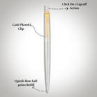 Parker Jotter Stainless Steel Body With Gold Trim Ball Pen With Free Shipping