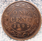 1892 High Grade Canada Large Cent Victoria Coin Canadian