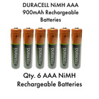 Duracell Aaa Nimh Rechargeable Batteries 6 Pk 1 2v 900mah New Date Code Exp 2034