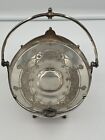 Victorian Reed   Barton Silver Oval Basket Roman Medallions Whippet Dog 2215