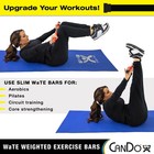 Slim Wate Bar 5lb Blue  Total Body Workout Weighted Exercise Bar For Strength   
