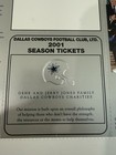 Dallas Cowboys 2001 Season Uncut Full Tickets Sheet