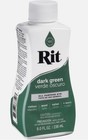 Rit Liquid Fabric Dye 8-ounce Dark Green     Tinte L  quido Para Telas Verde Oscuro