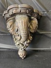 Vintage Inspired Resin Wall Sconce Shelf Elephant Trunk Up Good Luck Preowned