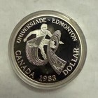 1983 Canada Proof Silver Dollar  Edmonton University Games 