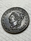 Hard Times Token  45  Liberty Head-not 1 Cent For Tribute  R-2  Copper  Avf       
