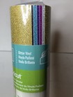 Cricut Glitter Sampler 6 Glitter Vinyl Sheets 1 Strong Transfer Tape 12 X 12 New