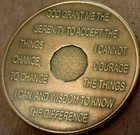 Alcoholics Anonymous Aa 19 Year Bronze Medallion Coin Chip Token Sobriety Sober