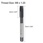 2pcs M8 X 1 25 Spiral Point Threading Tap H2 High Speed Steel Ticn Coated