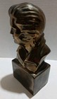 Vintage Elvis Presley Brown Glaze Bust Ceramic Head Bust - 1970s