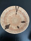 African Tribal Tanzania Fruit Veg Basket Large Weave Brown Marking Round Vtg 13   