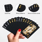 2 Decks Black Poker Playing Cards Plastic Waterproof Durable Flexible Bundle