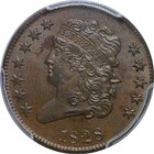 1828 12 Stars  Half Cent   Pcgs Ms-62 Bn