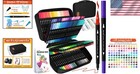Art Markers Set 120 Colors Dual Tip For Drawing Sketching Adult Coloring Book