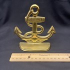 Vintage Brass Anchor And Rope Book End Nautical Decor
