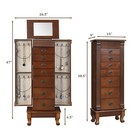 Jewelry Cabinet Armoire Box Storage Chest Stand Organizer Wood Christmas Gift