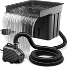 Fish Garden Pond Waterfall Spillway Kit Pump Box Media   Tubing For 3000 Gallons