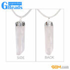 Chakra Crystal Necklace 16  Healing Quartz Pendant Adjustable Chain Jewelry