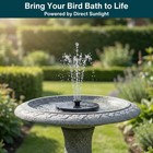 Solar Fountain For Bird Bath 3w With 6 Spray Nozzles  Birdbath Bubbler Spray    