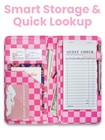 Cute Server Book For Waitress With Zipper   Magnetic Pockets     Retro Checkerb   