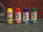 Dollhouse Miniature Spray Paint Can Set 4 H 1 12 Inch Scale B329 Dollys Gallery