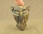Fancy Old Chinese With Carved Jade Human Head Carving