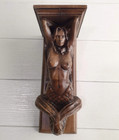 Corbel Mermaid Of Wood Decorative Carved Wooden Corbel 1pc Wall Hanging Decor